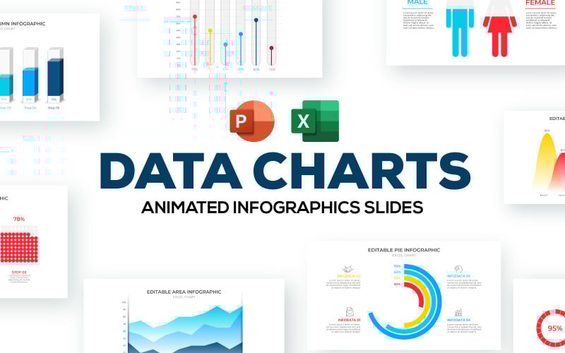 excel charts animated infographic powerpoint original