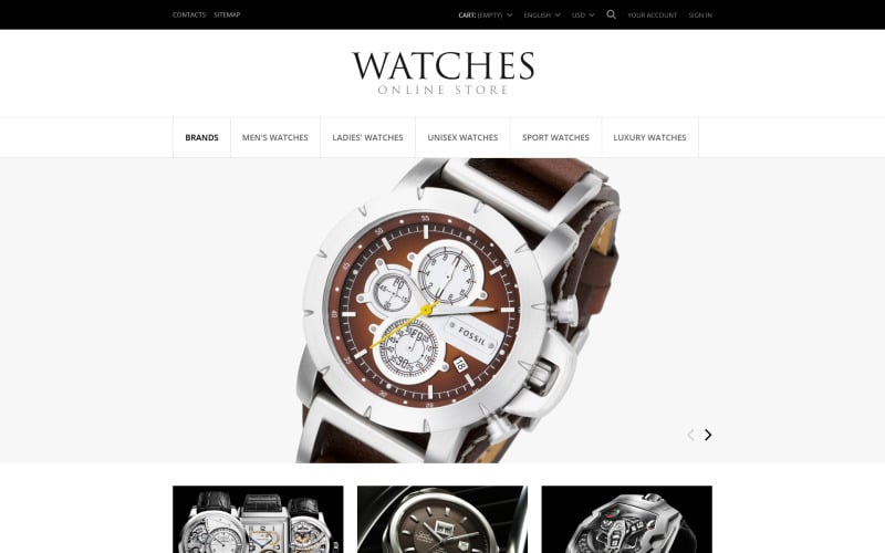 exclusive watches prestashop theme original