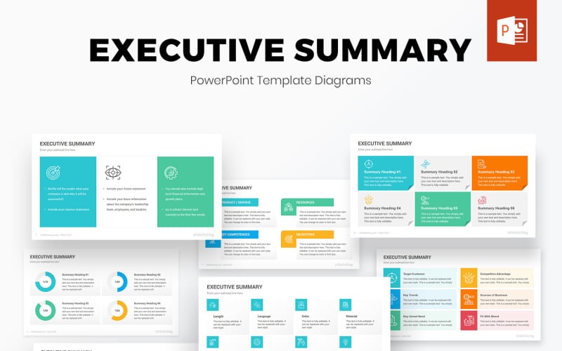 executive summary powerpoint diagrams original