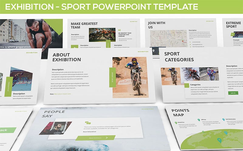 exhibition sport powerpoint template original