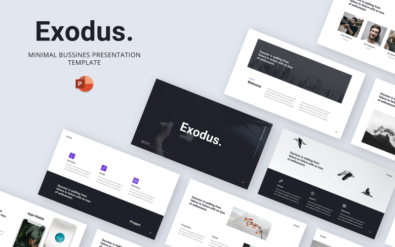 exodus minimal bussines powerpoint template original