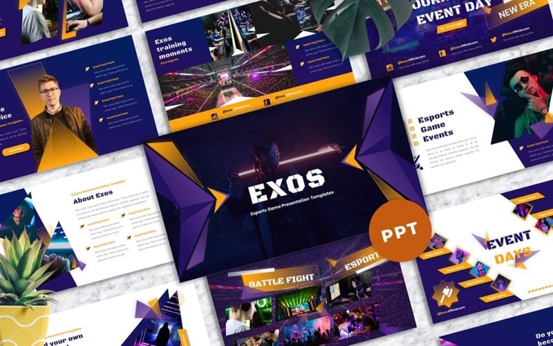 exos esports gaming powerpoint original