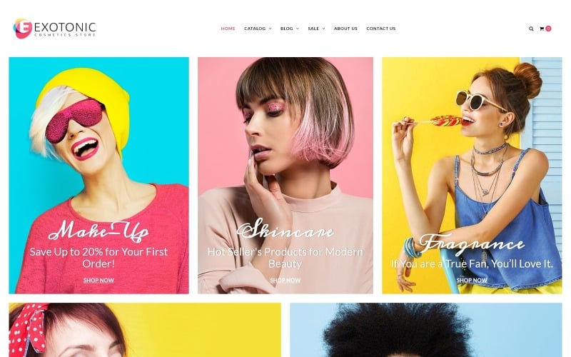 exotonic cosmetics store elementor woocommerce theme original