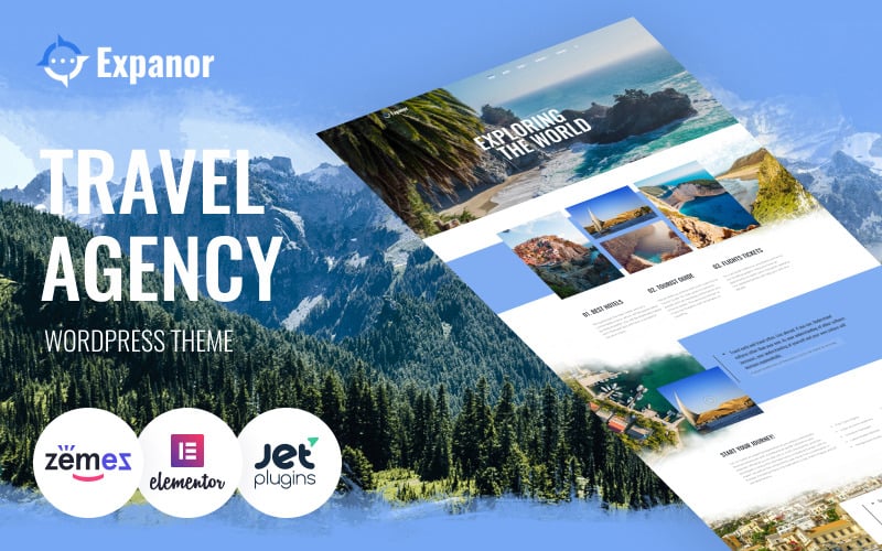 expanor travel agency multipurpose modern wordpress elementor theme original