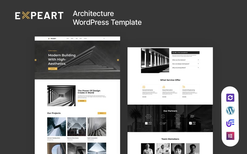 expeart architecture and real estate wordpress elementor theme original