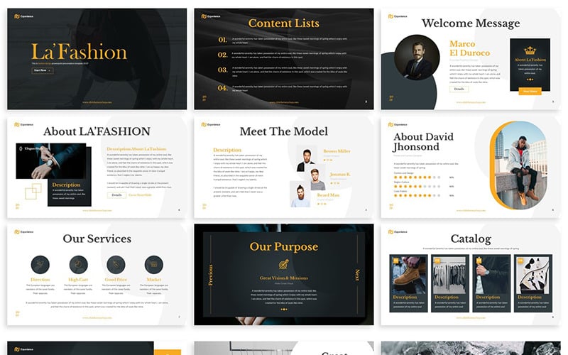 experience fashion powerpoint template original