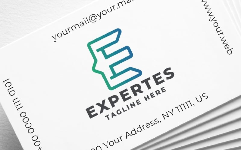 expertes letter e pro logo template original