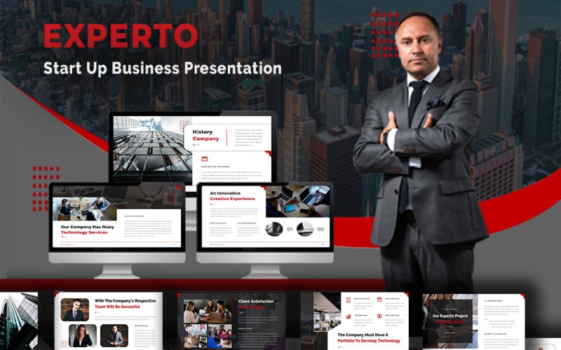 experto start up business powerpoint template original