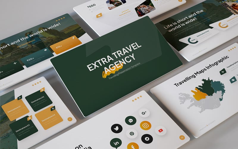 extra travel agency powerpoint template original