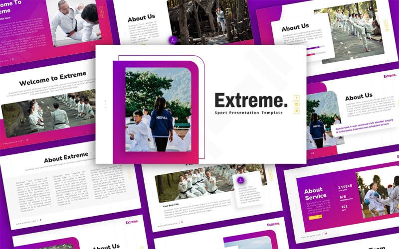 extreme sport multipurpose powerpoint presentation template original