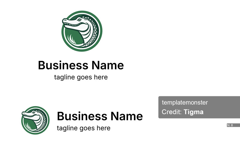 eye catching alligator logo original