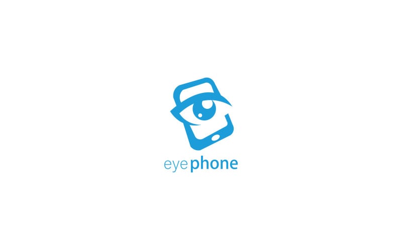 eye phone logo template vector design creative original