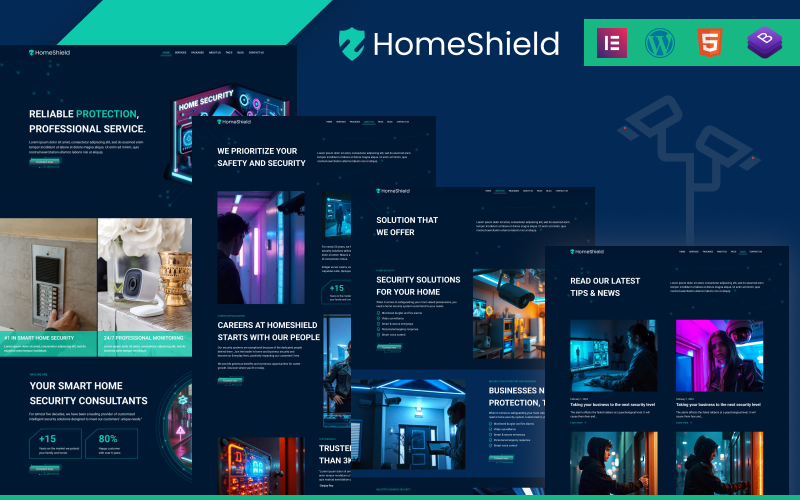 ez home security perfect template for modern home security systems original