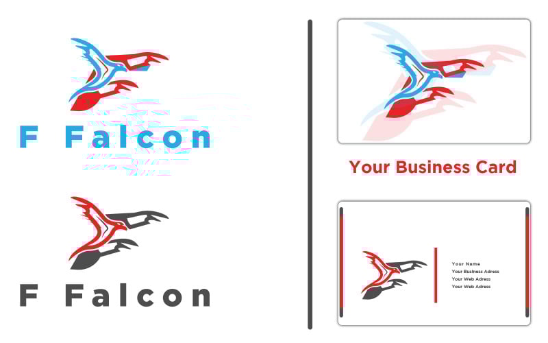 f falcon business creative logo template original