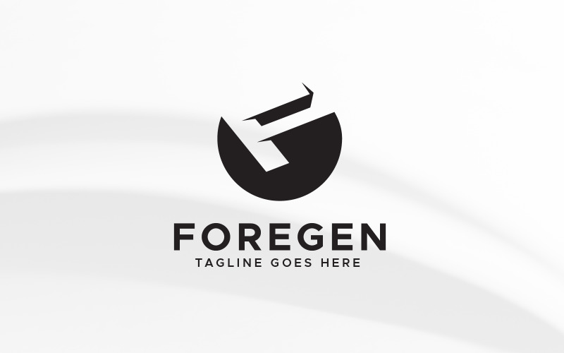 f letter modern logo design template original