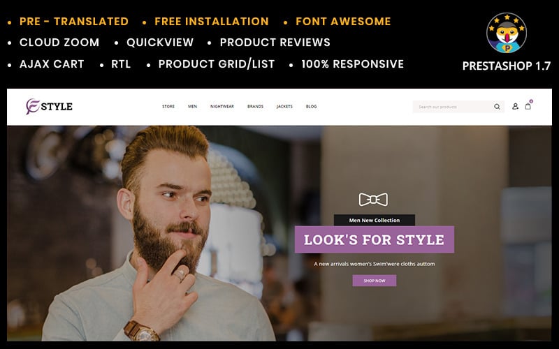 f style fashion shop prestashop theme original