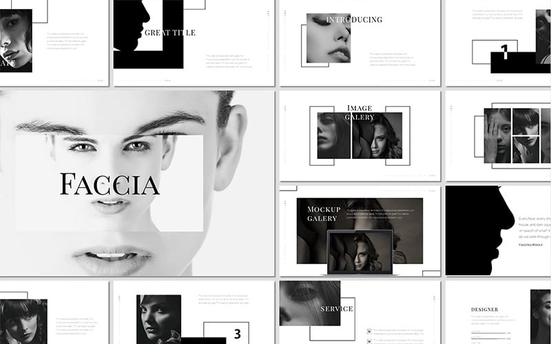 faccia powerpoint template original