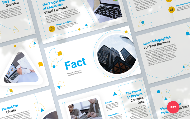 fact business infographics presentation powerpoint template original