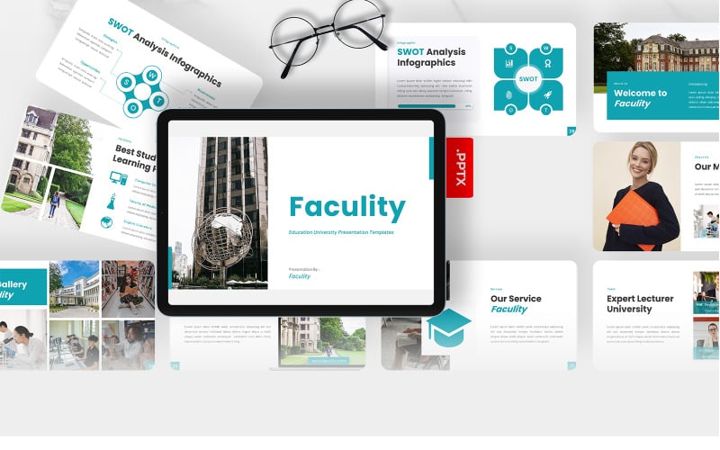 faculity education university powerpoint template original