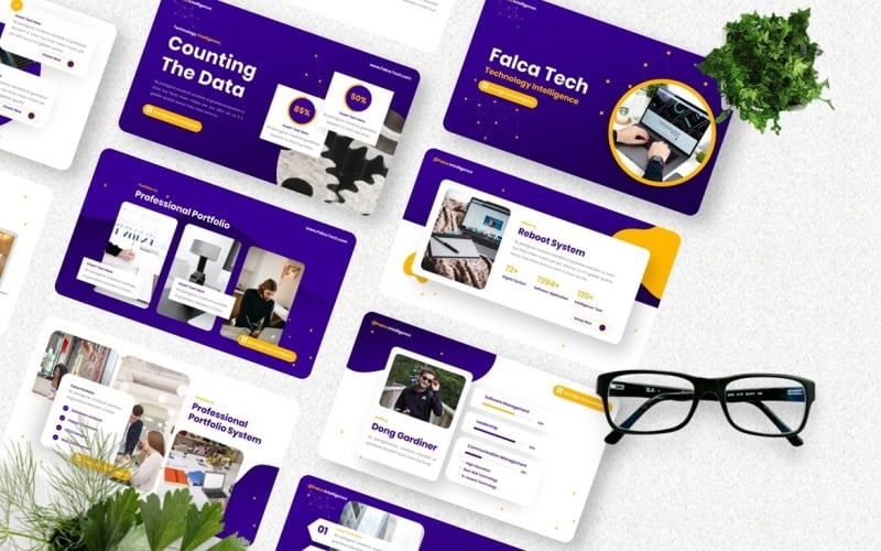 falca technology powerpoint template original