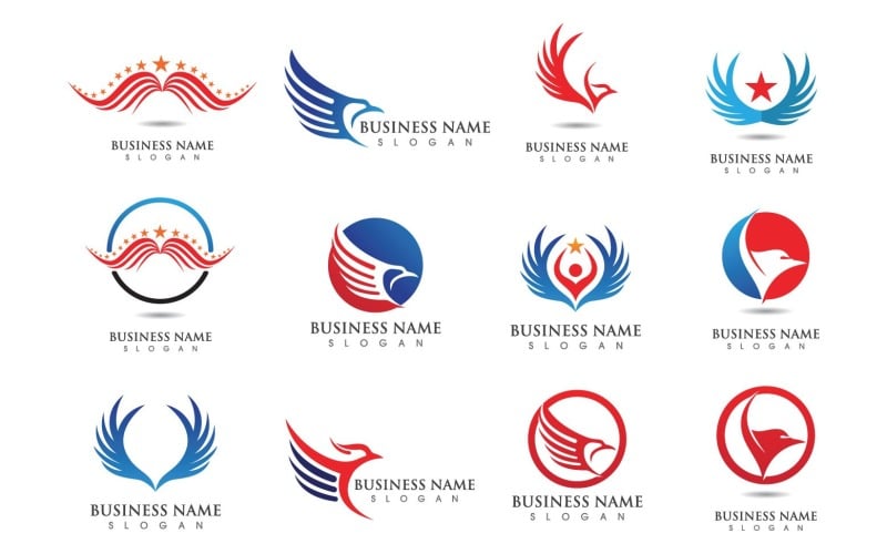 falcon logo template vector illustration design original