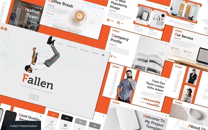 fallen powerpoint template original