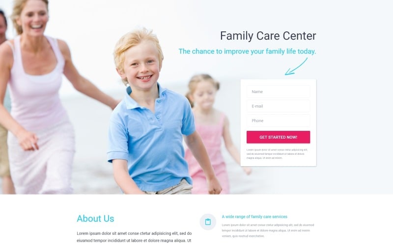family modern medical care compatible with novi builder landing page template original