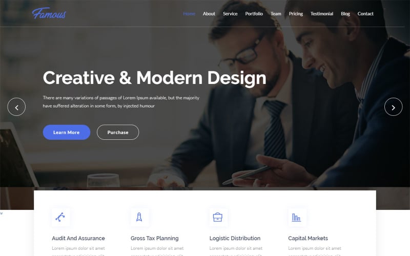 famous digital corporate business html landing page template original