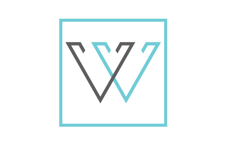 famous letter w logo template original
