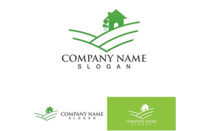 farm green tea logo elements design original