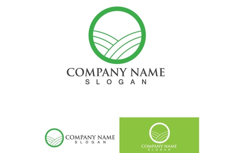 farm green tea logo elements design original