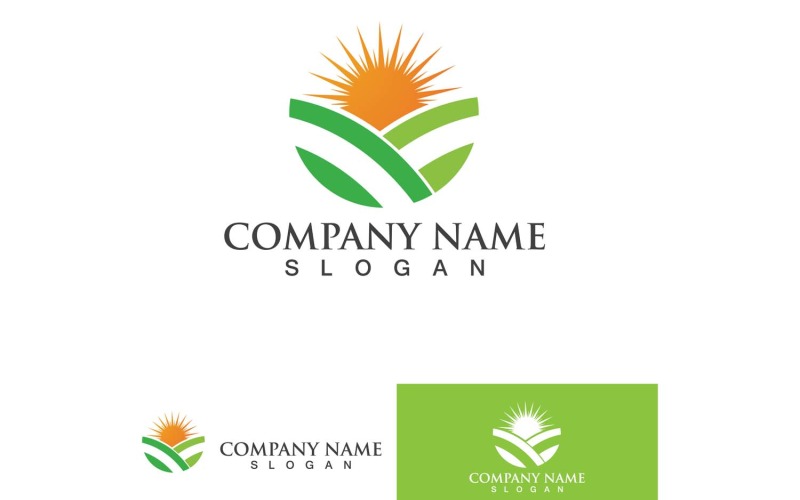 farm green tea logo elements design original