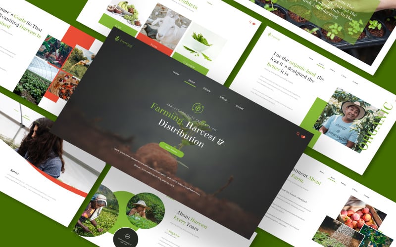 farming amp distribution powerpoint template original