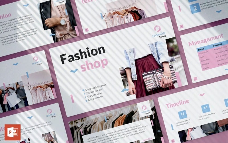 fashion house presentation powerpoint template original