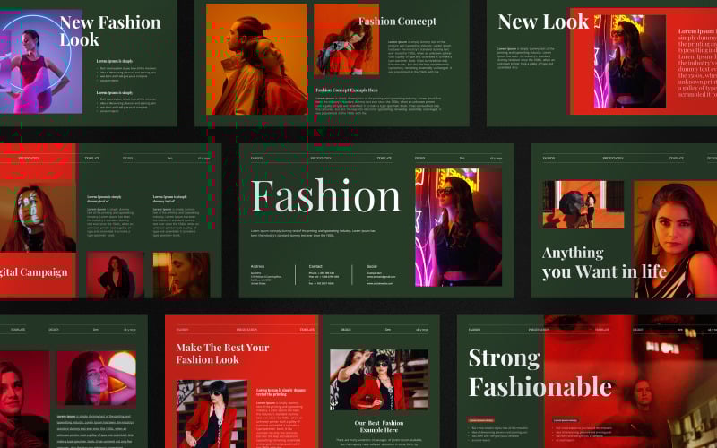 fashion look book presentation template original
