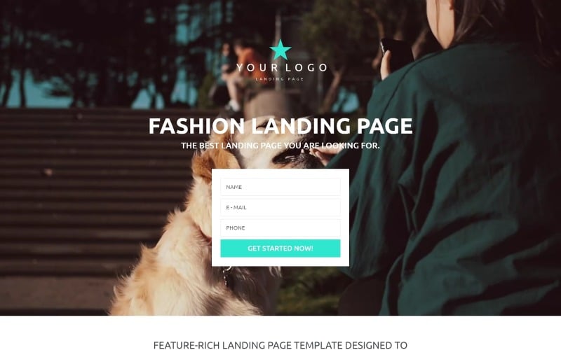 fashion responsive landing page template original