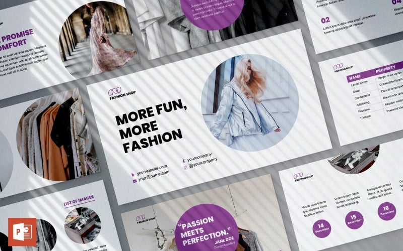 fashion shop presentation powerpoint template original