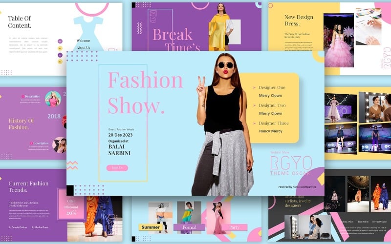 fashion show powerpoint template original