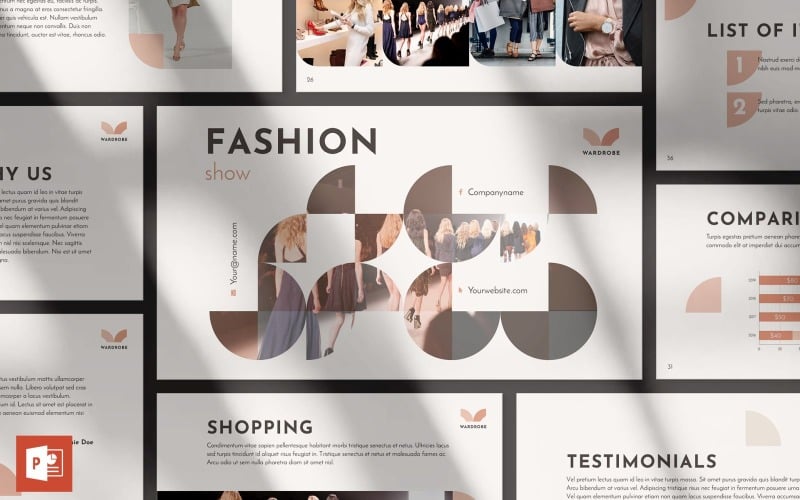 fashion show presentation powerpoint template original