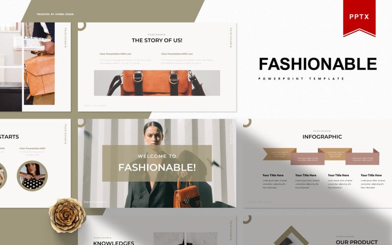 fashionable powerpoint template original