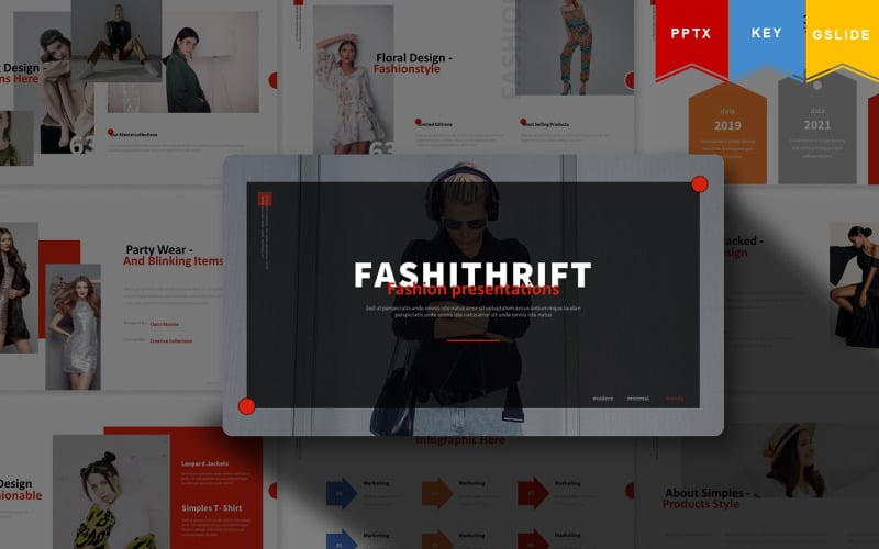 fashithrift keynote google slide powerpoint template original