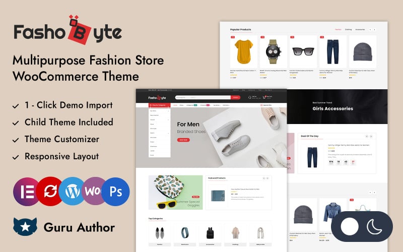 fashobyte multipurpose fashion store elementor woocommerce responsive theme original
