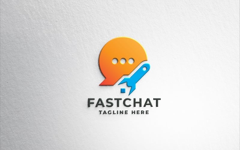 fast chat logo pro template original