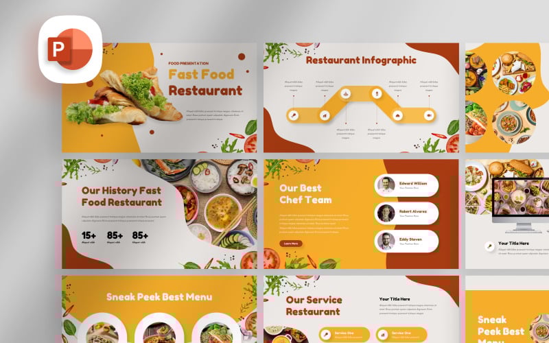 fast food restaurant powerpoint template original