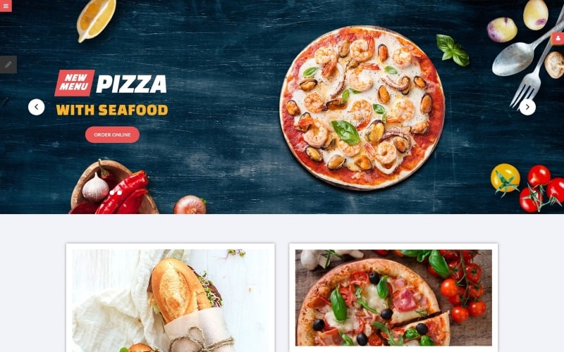 fast food restaurant responsive joomla template original