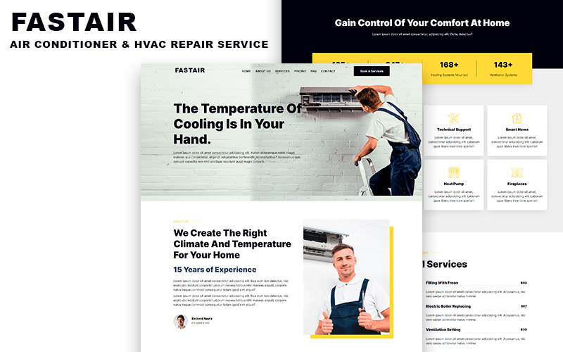 fastair air conditioner amp hvac repair service html template original