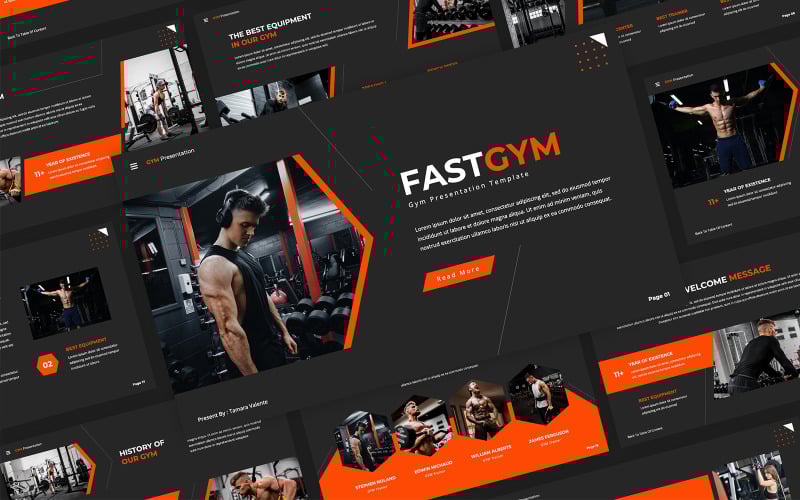 fastgym gym powerpoint template original