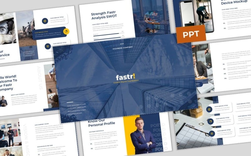 fastr creative company business powerpoint template original