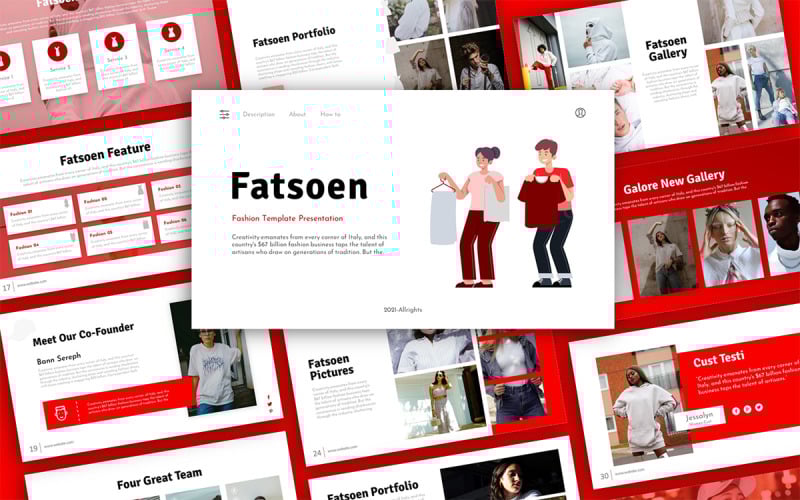 fatsoen fashion presentation powerpoint template original
