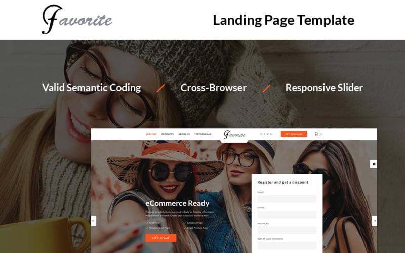favorite shop landing page template original